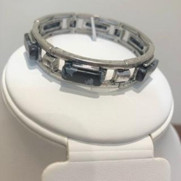 Boho Faux Stone Geometric Design Stretchy Bracelet Pre-Owned. - Picture 1 of 13